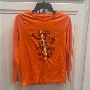 Cat & Jack Orange Halloween Long Sleeve Tee